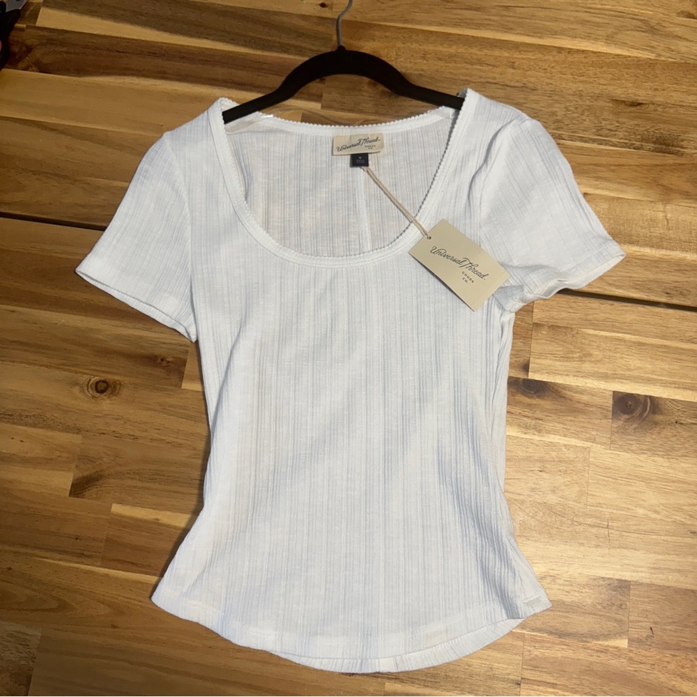 Ribbed Scoop baby tee - medium